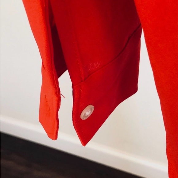 Ann Taylor Loft women size XS long sleeve red blouse top - Picture 5 of 13